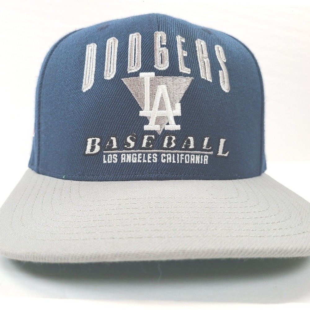 Mitchell & Ness Los Angeles Dodgers Snapback Hat Men Blue Gray 60 Year Patch MLB